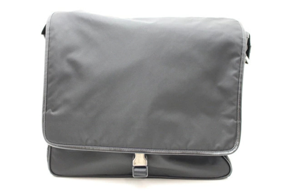 Prada shoulder bag messenger Tessuto Saffiano black